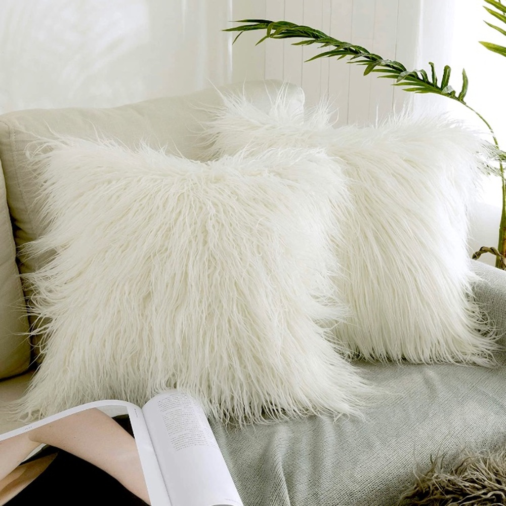 Luxury Home | Faux Fur Merino Style Pillow Covers